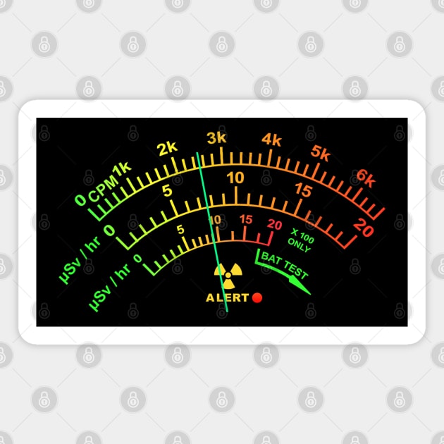 Geiger Counter - radiation meter fun Magnet by amarth-drawing